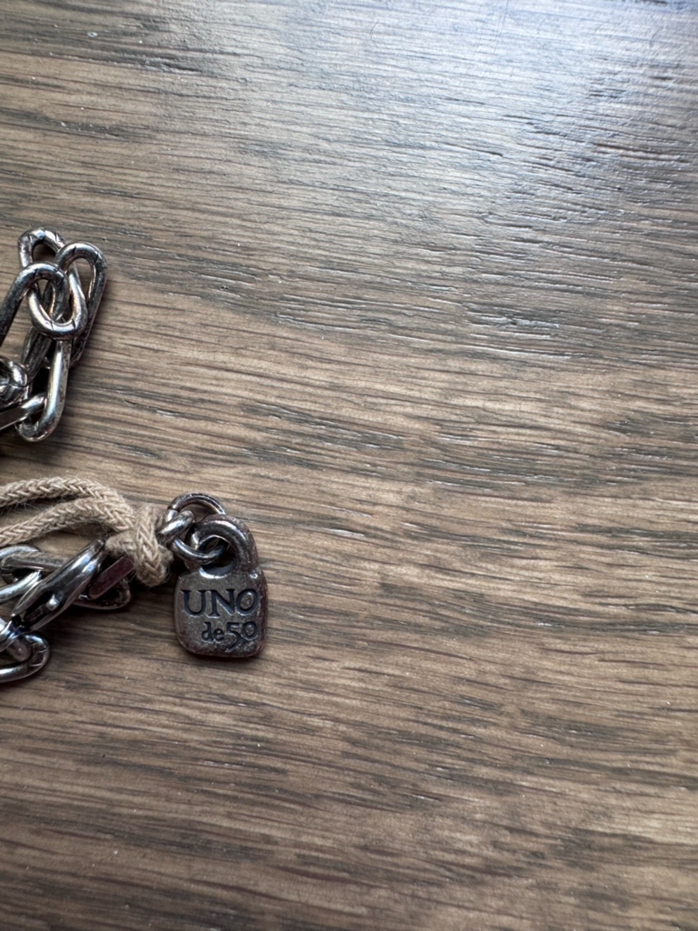 UNO de 50 Sterling Silver Plated Short Chain Necklace - Picture 4 of 4